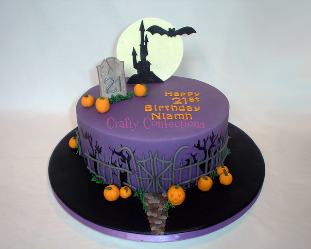 Halloween Themed Birthday Cakes
 Halloween themed 21st cake