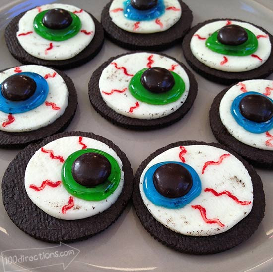 Home Made Halloween Cookies
 OREO Cookie Eyeballs Halloween Treat DIY 100 Directions