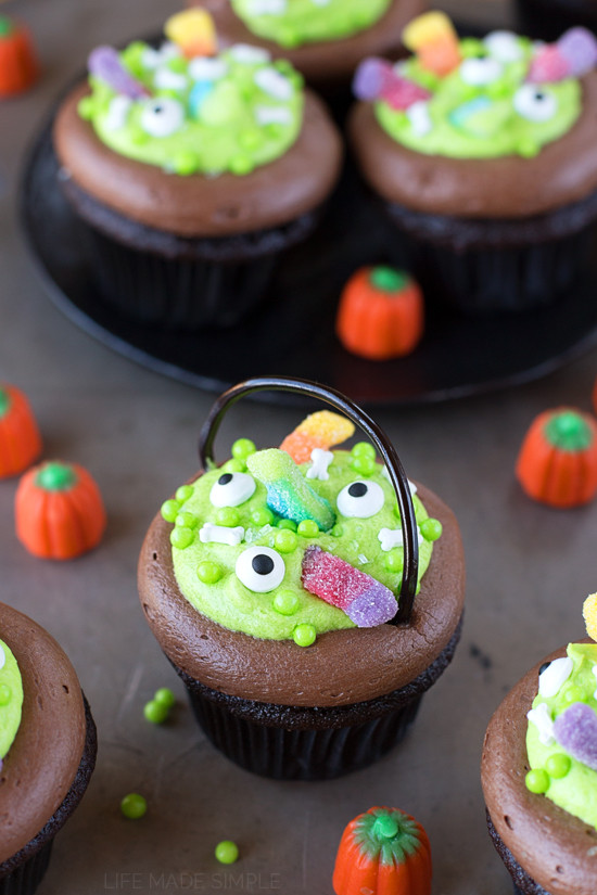 Homemade Halloween Cupcakes
 Witch s Cauldron Chocolate Cupcakes with Orange "Scream