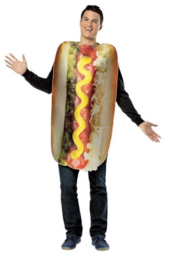 Hot Dog Halloween Costume For Dogs
 Adult Get Real Loaded Hot Dog Costume