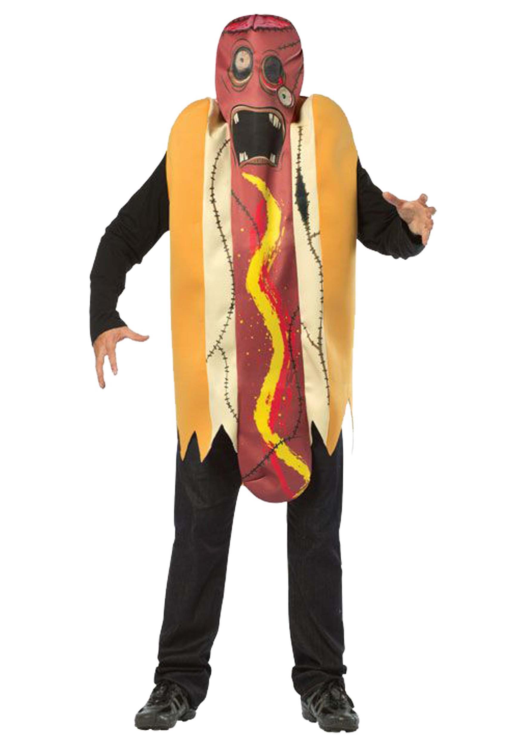 Hot Dog Halloween Costume For Dogs
 Adult Zombie Hot Dog Costume