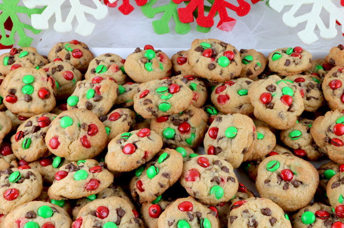 Image Of Christmas Cookies
 Christmas M&M Mini Cookies Two Sisters
