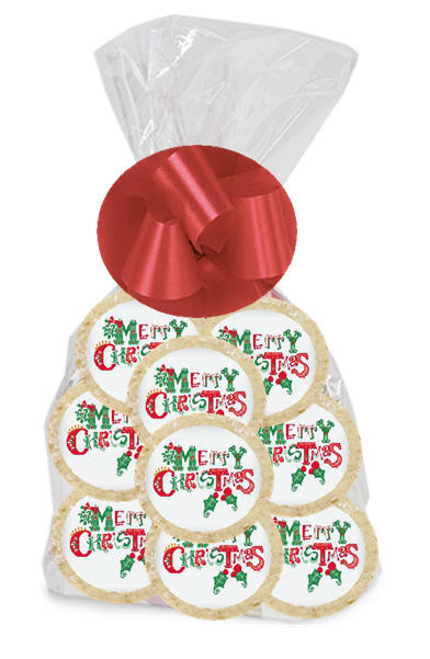 Individually Wrapped Christmas Cookies
 Merry Christmas Holly 12pk Freshly Baked Individually