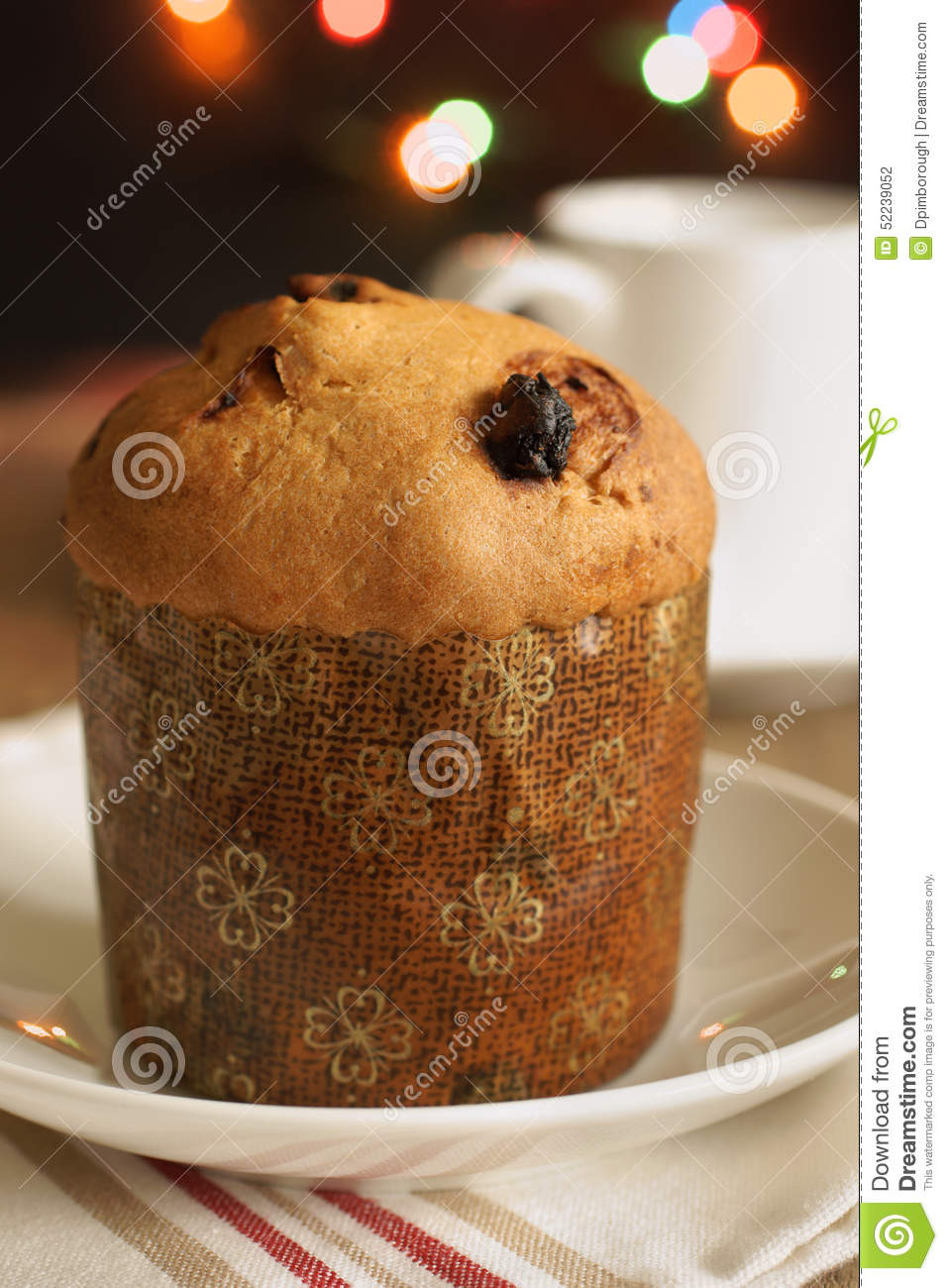 Italian Sweet Bread Loaf Made For Christmas
 Panettone stock photo Image of bread homemade raisin