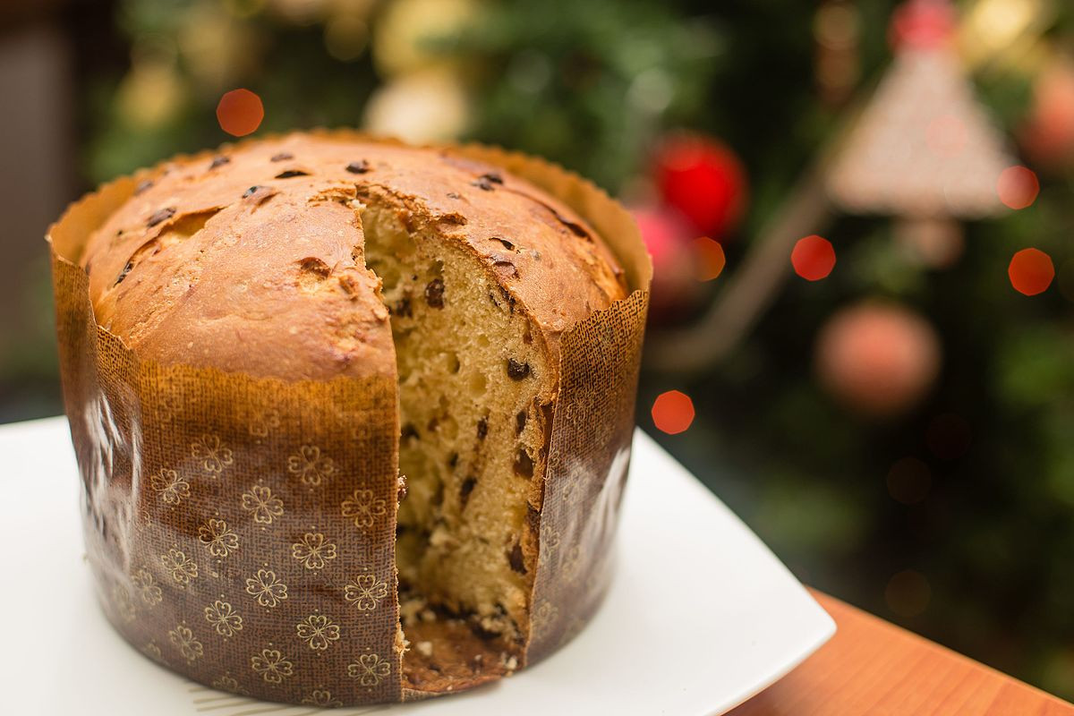 Italian Sweet Bread Loaf Made For Christmas
 Panettone