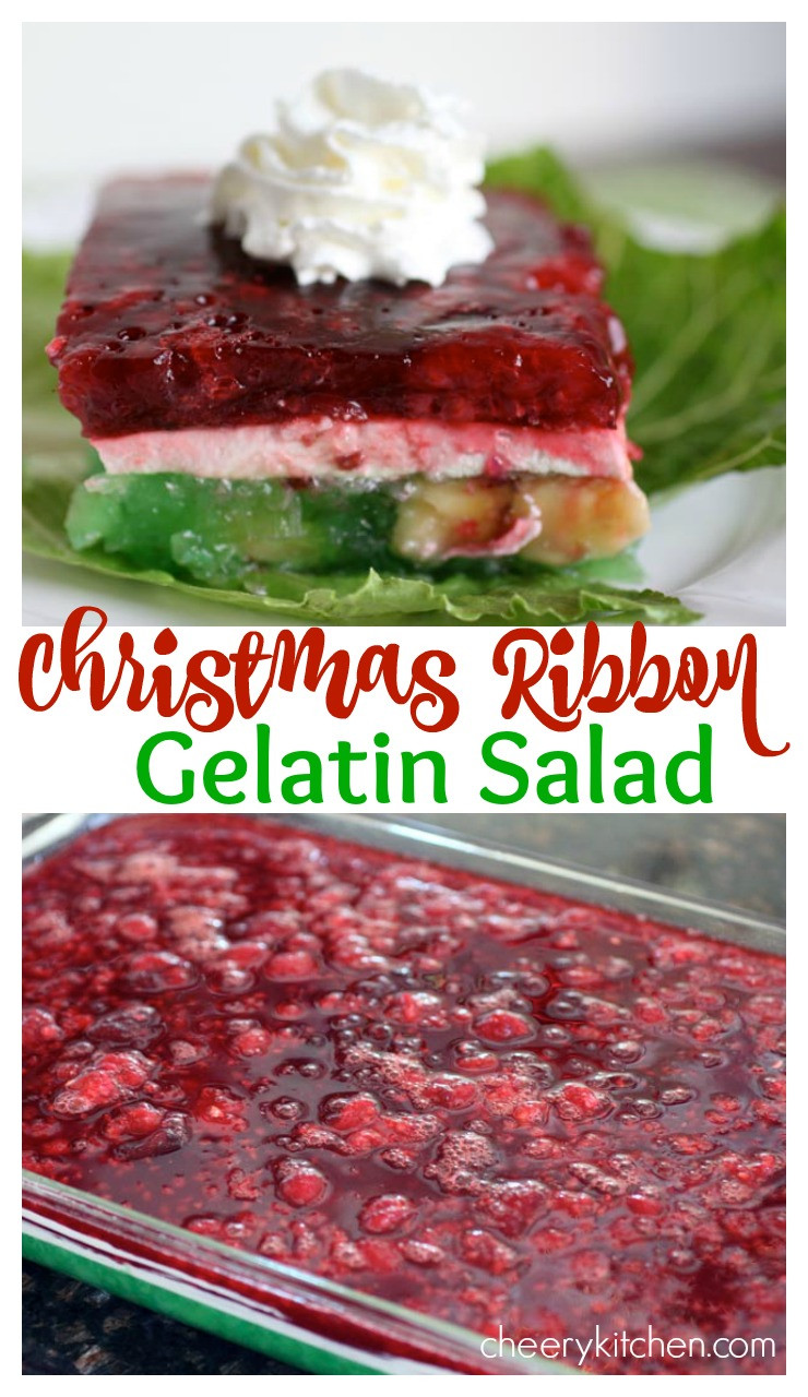 Jello Salads For Christmas
 Christmas Ribbon Gelatin Salad