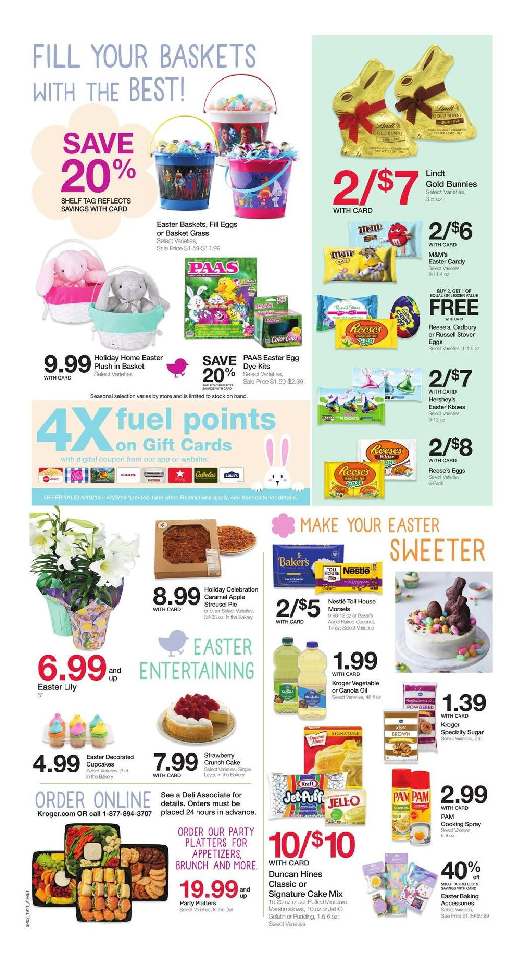 Krogers Thanksgiving Dinner 2019
 Kroger Weekly Ad 04 17 2019 04 23 2019