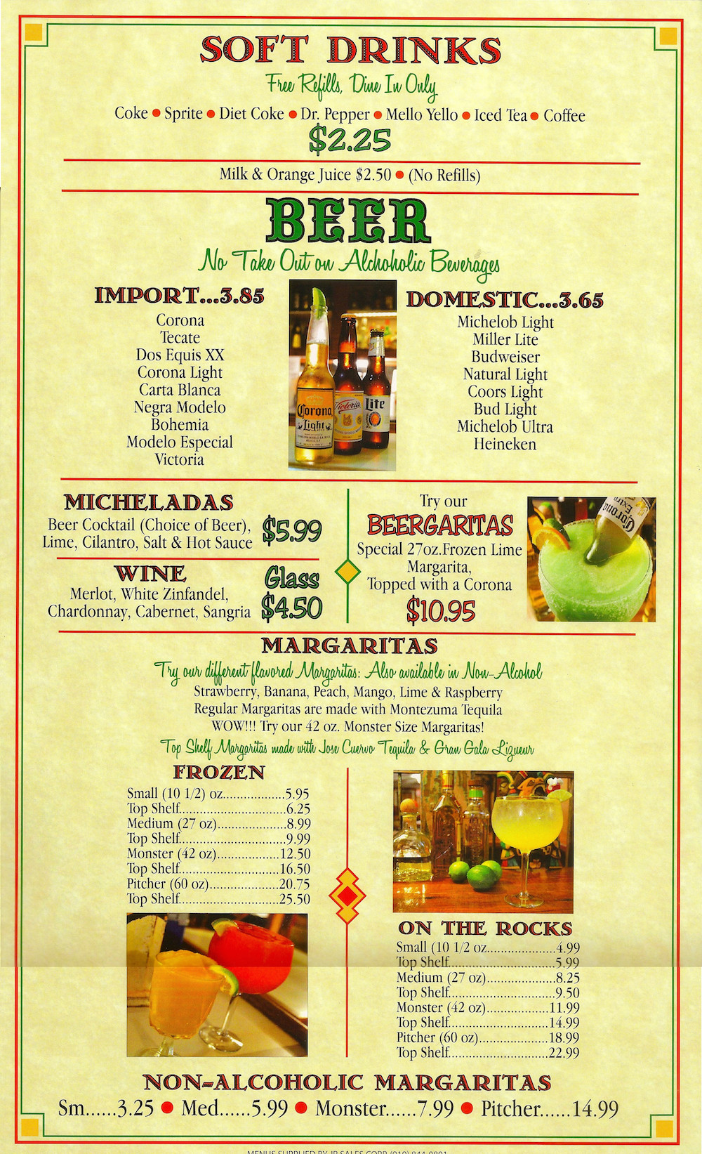 Las Margaritas O'Fallon Menu
 Menu