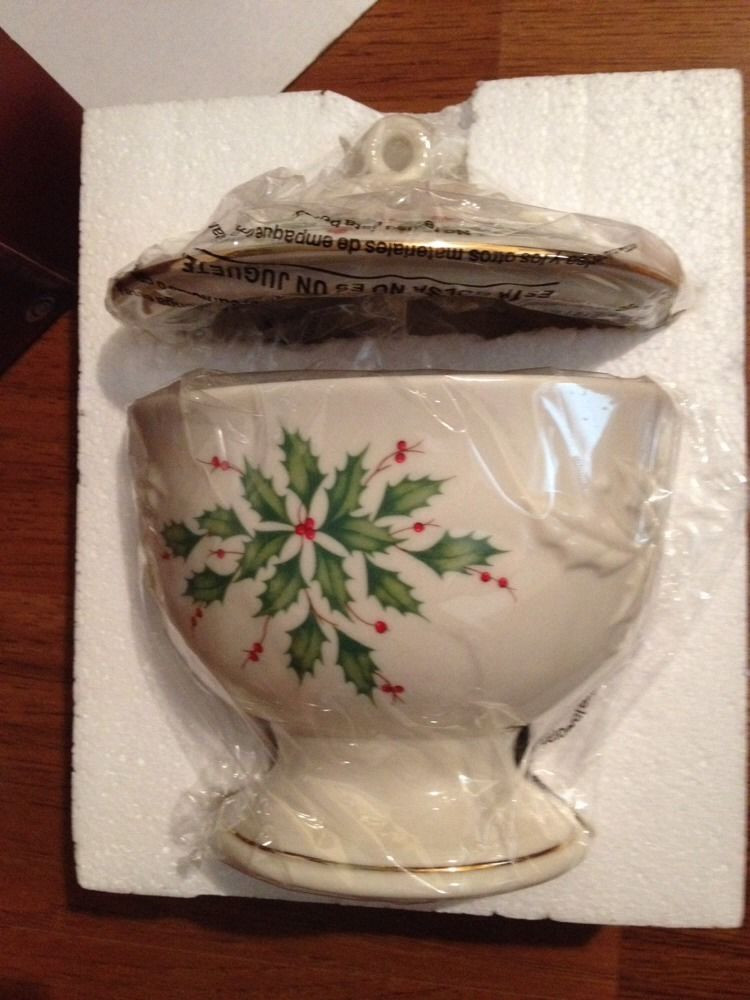 Lenox Christmas Candy Dish
 Lenox Holiday Carved Covered Candy Dish