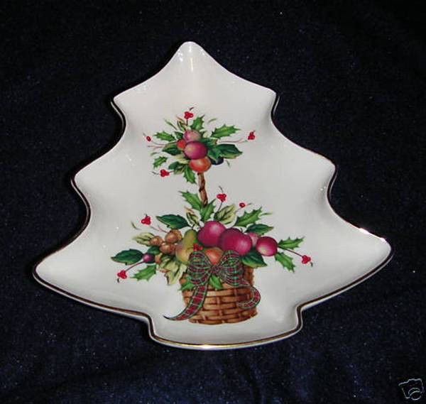 Lenox Christmas Candy Dish
 LENOX HOLIDAY TARTAN TREE CANDY DISH