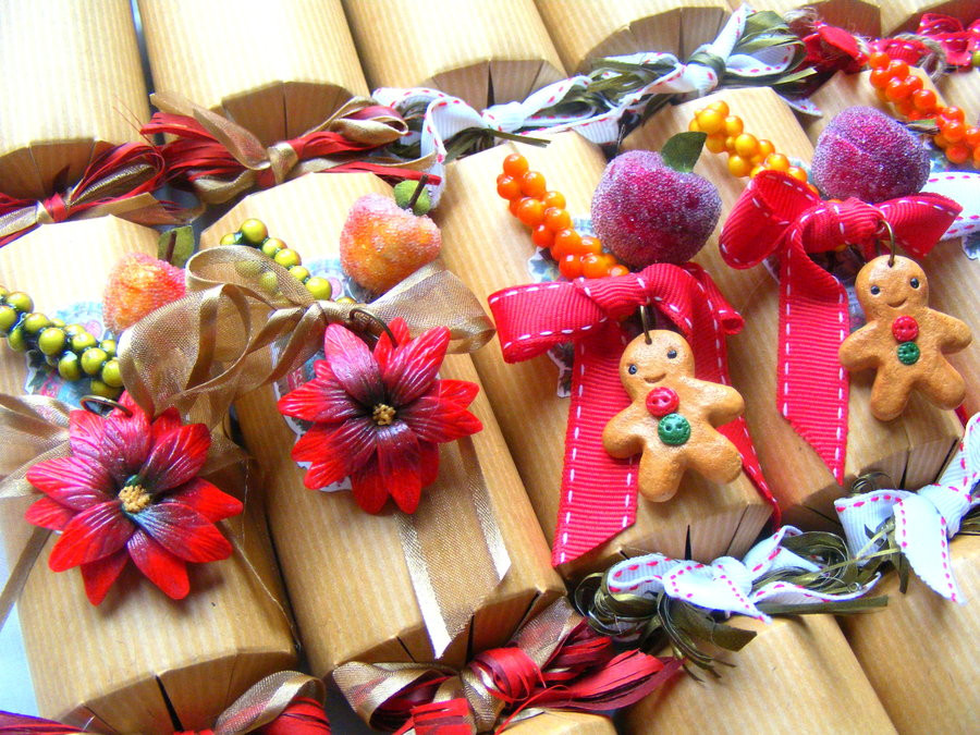 Luxary Christmas Crackers
 Luxury Christmas Crackers Polymer Clay Christmas by