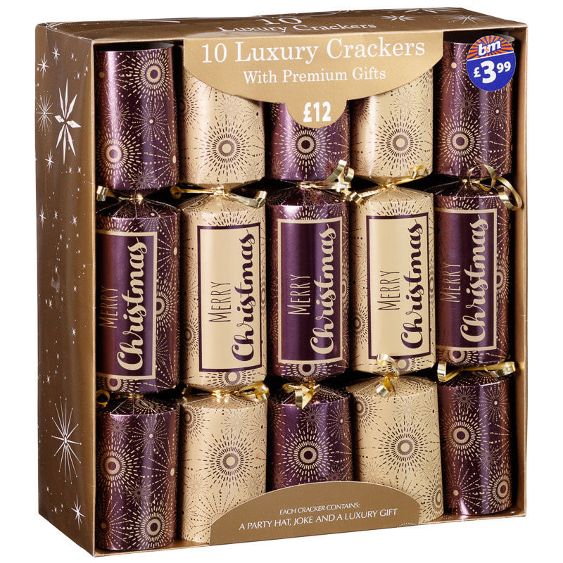 Luxary Christmas Crackers
 Luxury Christmas Crackers 10pk Purple