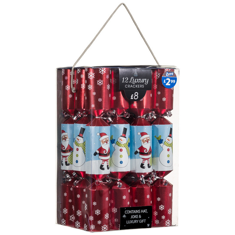 Luxury Christmas Crackers
 B&M Luxury Christmas Crackers 12pk 14"