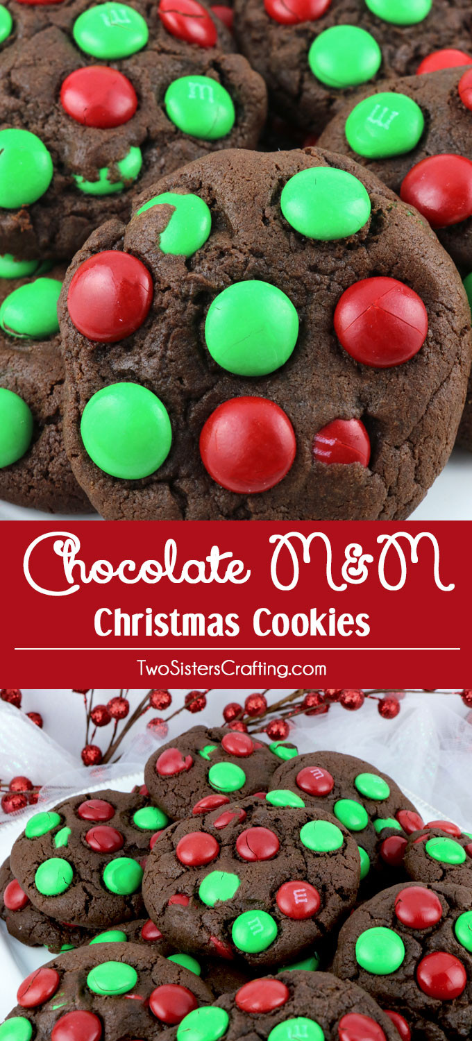 M M Christmas Cookies
 Chocolate M&M Christmas Cookies Two Sisters