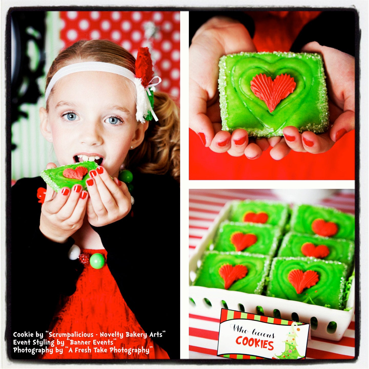 Mail Order Christmas Cookies
 Mail Order Dr Seuss inspired Grinch s Heart Christmas