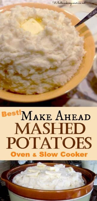 Make Ahead Mashed Potatoes Thanksgiving
 Pinterest • The world’s catalog of ideas