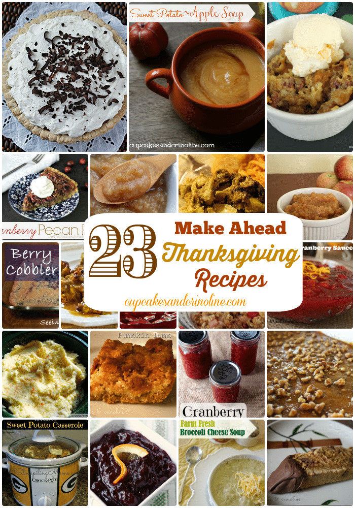 Make Ahead Thanksgiving Desserts
 23 Make Ahead Thanksgiving Recipes ⋆ Home with Cupcakes