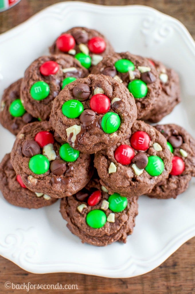 Mint Christmas Cookies
 Chocolate Peppermint M and M Cookies Back for Seconds