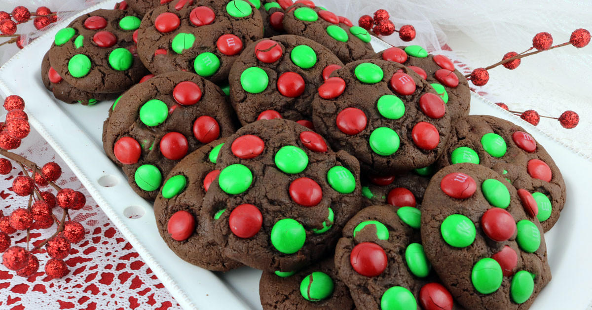 Mm Christmas Cookies
 Chocolate M&M Christmas Cookies Two Sisters