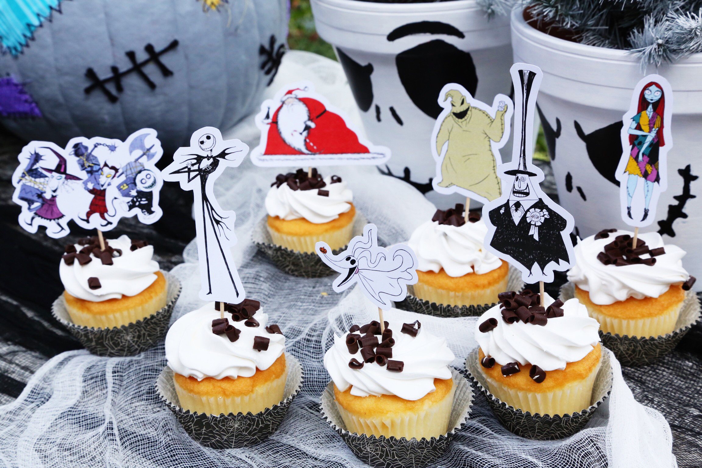 Nightmare Before Christmas Cupcakes
 The Nightmare Before Christmas Cupcake Toppers