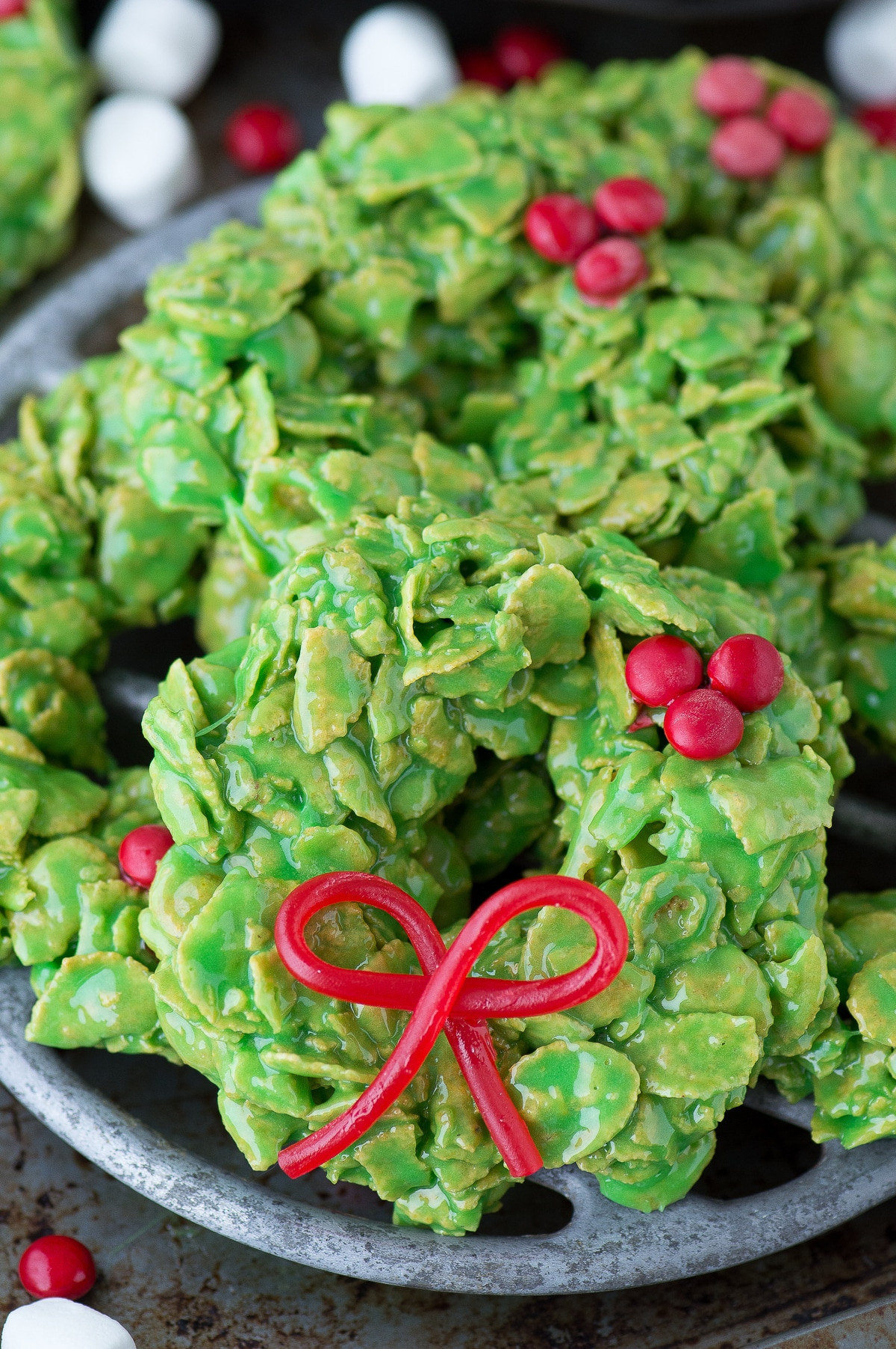 No Bake Christmas Wreath Cookies
 Christmas Wreath Cookies
