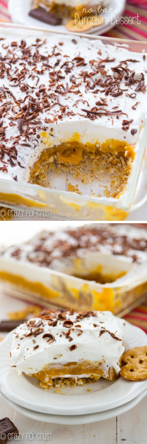 No Bake Fall Desserts
 No Bake Pumpkin Dessert Crazy for Crust