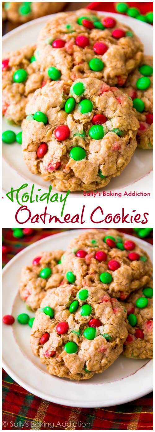 Oatmeal Christmas Cookies
 Chewy Oatmeal M&M Cookies Sallys Baking Addiction