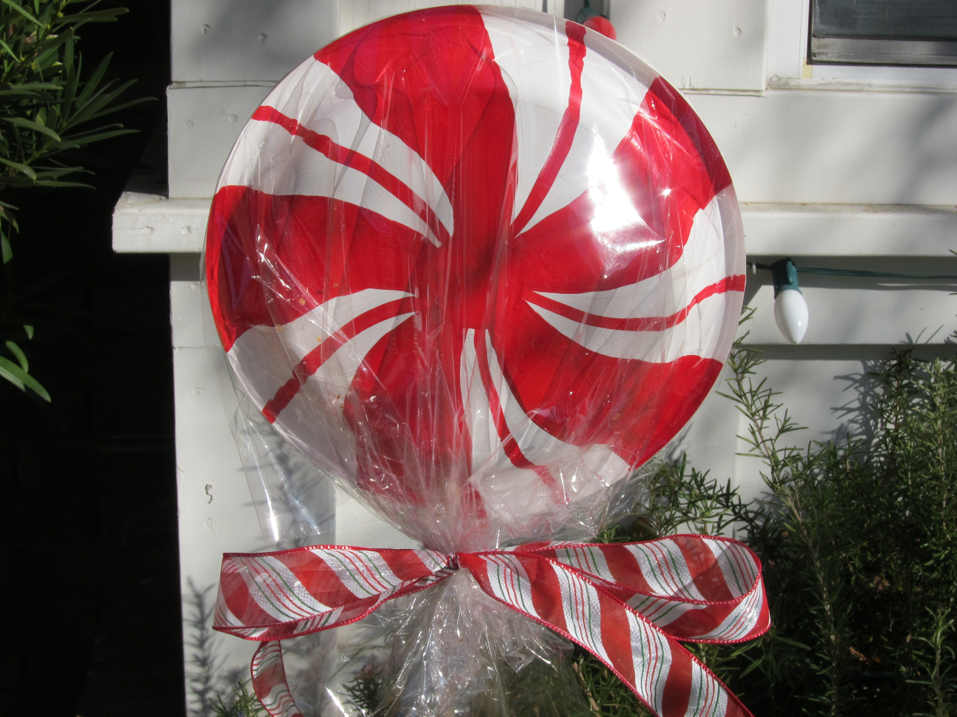 Outdoor Christmas Candy Decorations
 Lollipop Yard Stakes