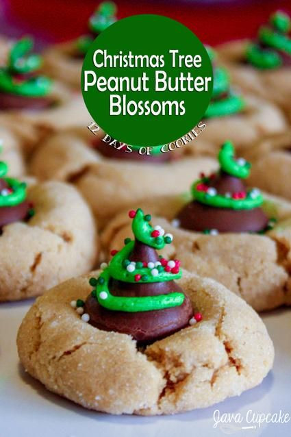 Peanut Butter Christmas Cookies
 Christmas Tree Peanut Butter Blossoms Recipe