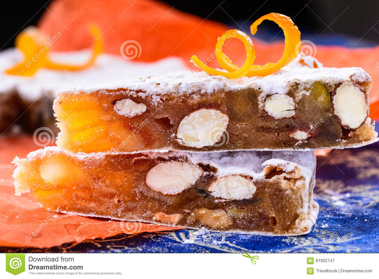 Peppered Bread Italian Christmas Cake
 Panforte Fruitcake Traditional Italian Christmas Cake