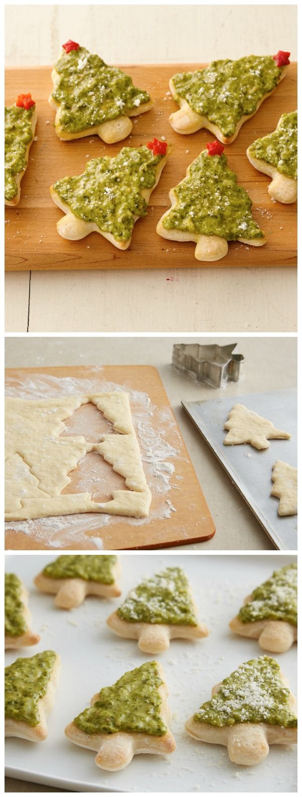Pizza Dough Christmas Tree
 Pillsbury pizza crust cookie cutter love = pesto