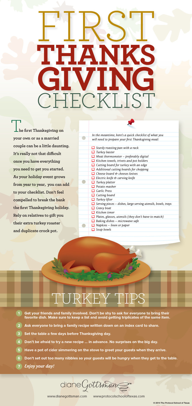 Planning Thanksgiving Dinner Checklist
 A Thanksgiving Dinner Checklist Diane Gottsman National