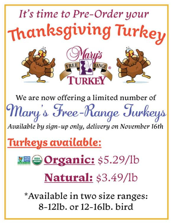 Pre Order Thanksgiving Turkey
 Pre Order your Thanksgiving Turkey Today