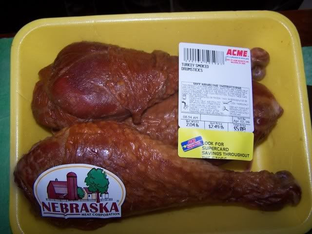 Precooked Thanksgiving Turkey
 Store bought precooked turkey legs