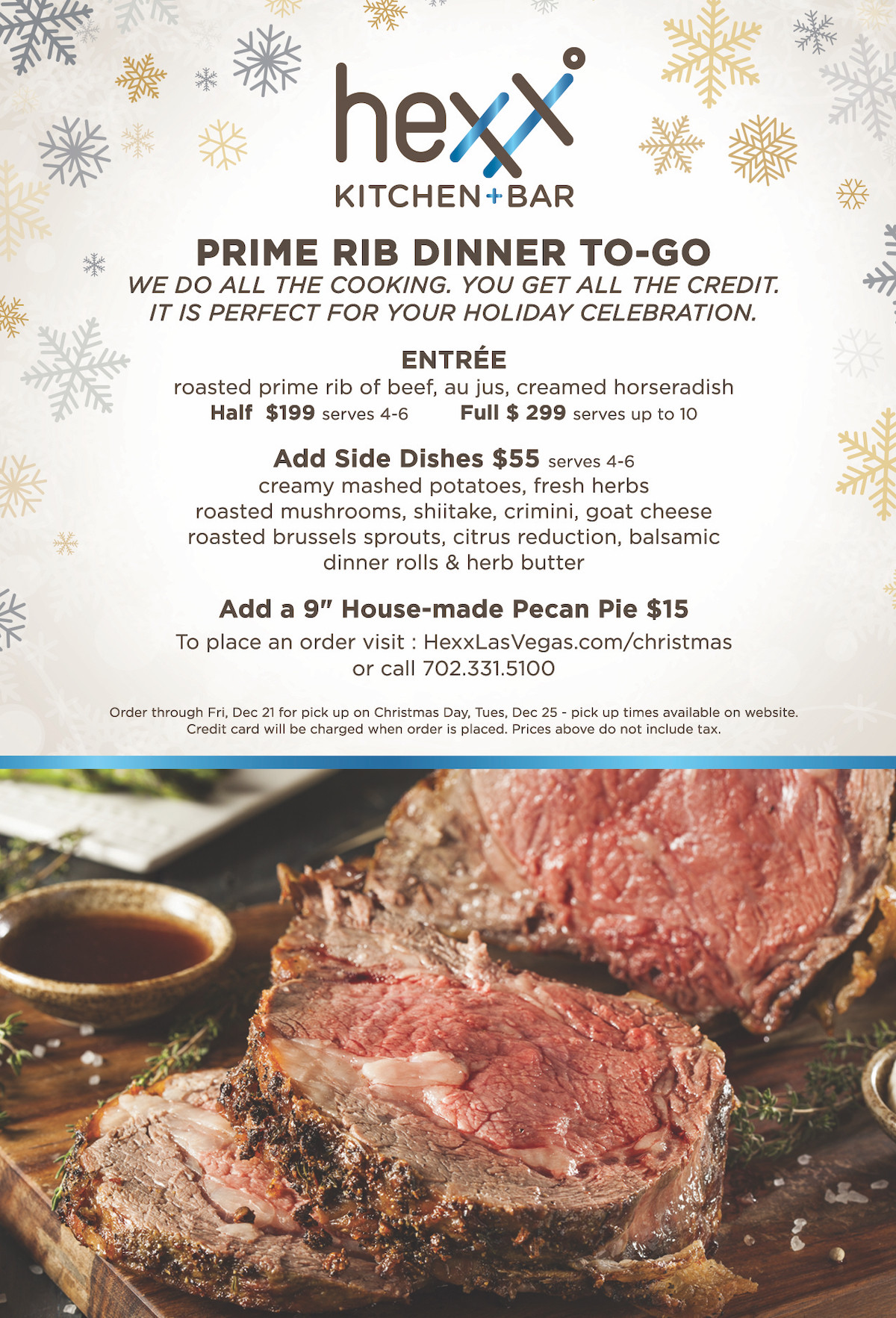 Prime Rib Christmas Dinner Menus
 christmas dinner 2018 HEXX kitchen bar Paris Las