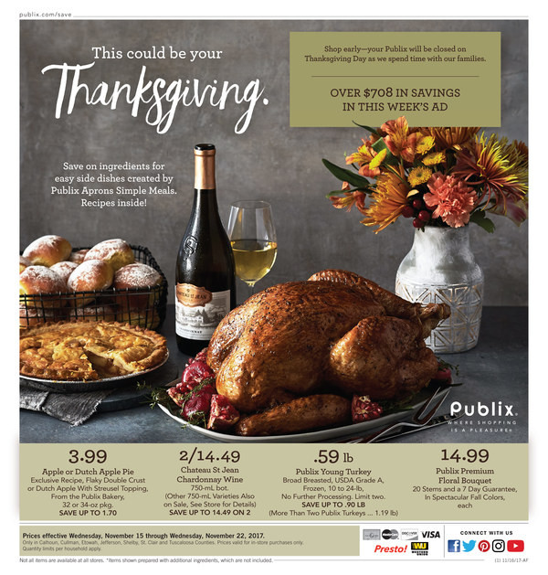 Publix Thanksgiving Dinner 2019
 publix fresh seafood cook in bag dinners calories