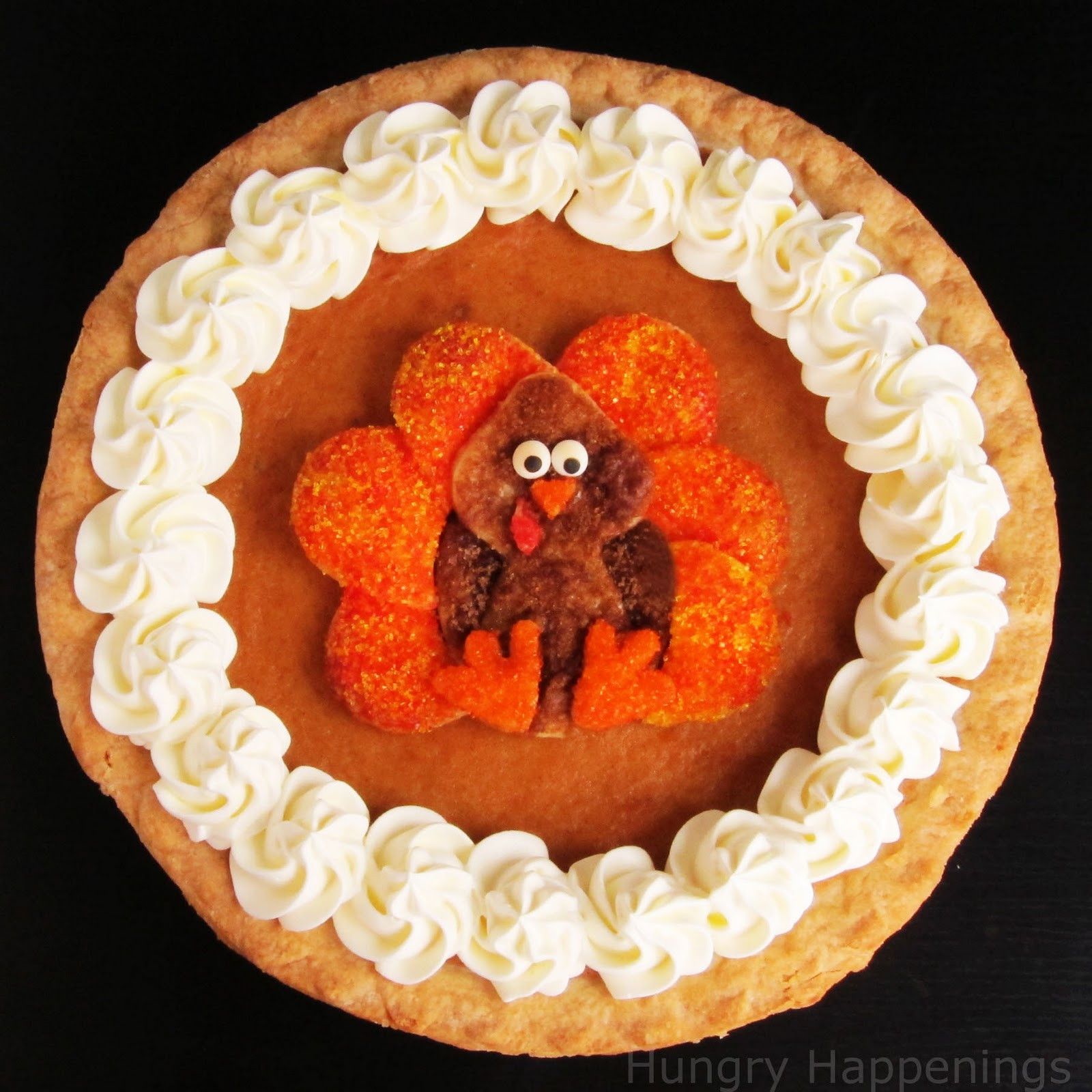 Pumpkin Pie Thanksgiving
 Decorated Pumpkin Pie Festive Thanksgiving Dessert