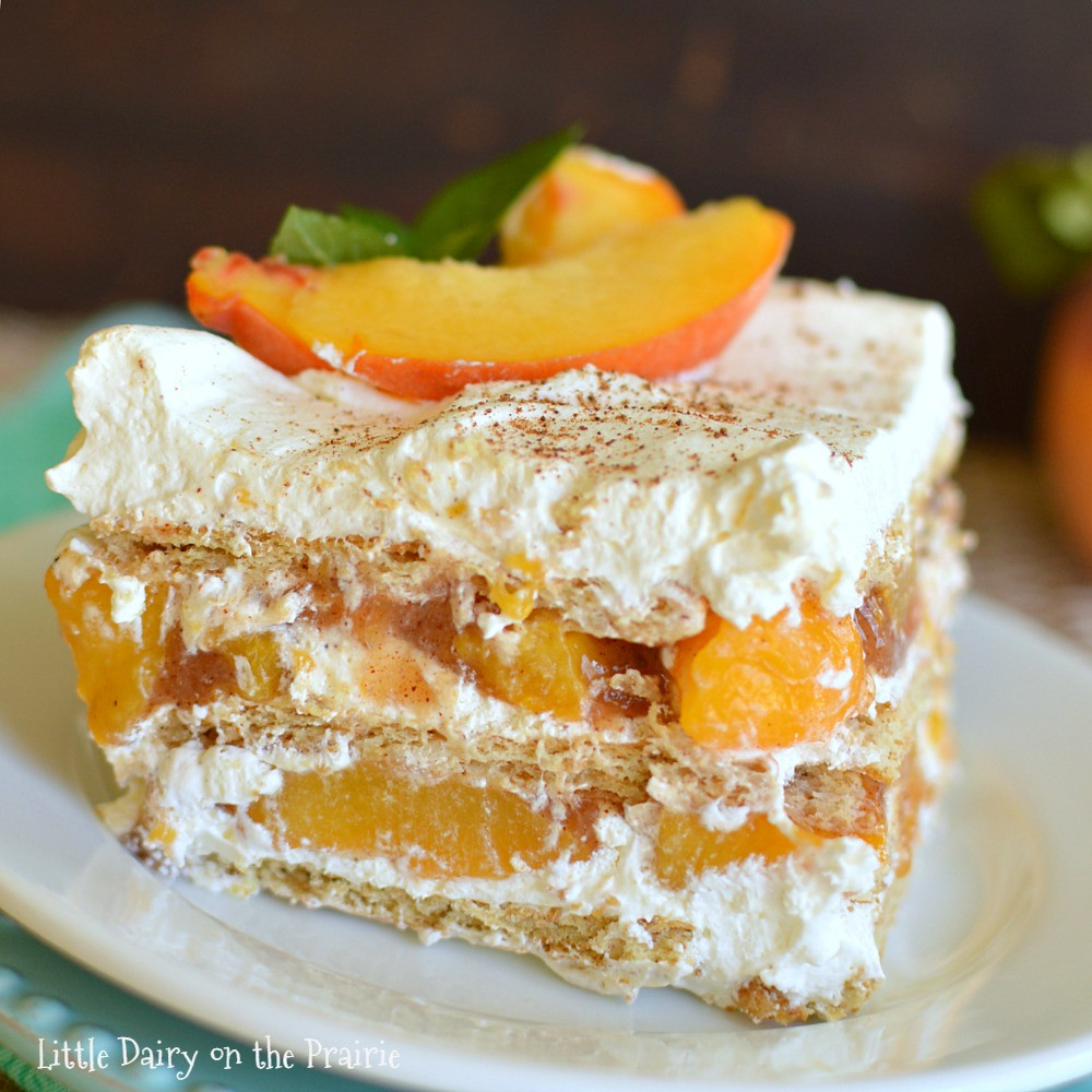 Quick And Easy Fall Desserts
 No Bake Peach Icebox Cake Little Dairy the Prairie