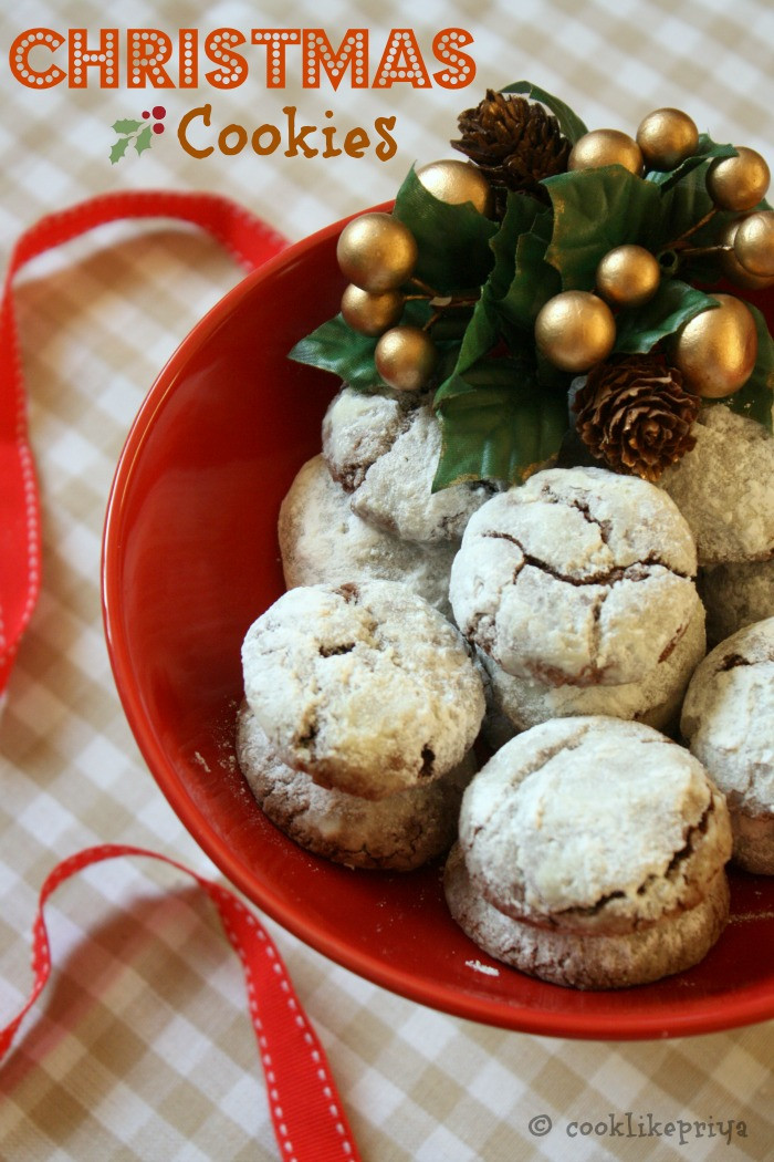 Recipe Christmas Cookies
 Cook like Priya Chocolate Crinkles