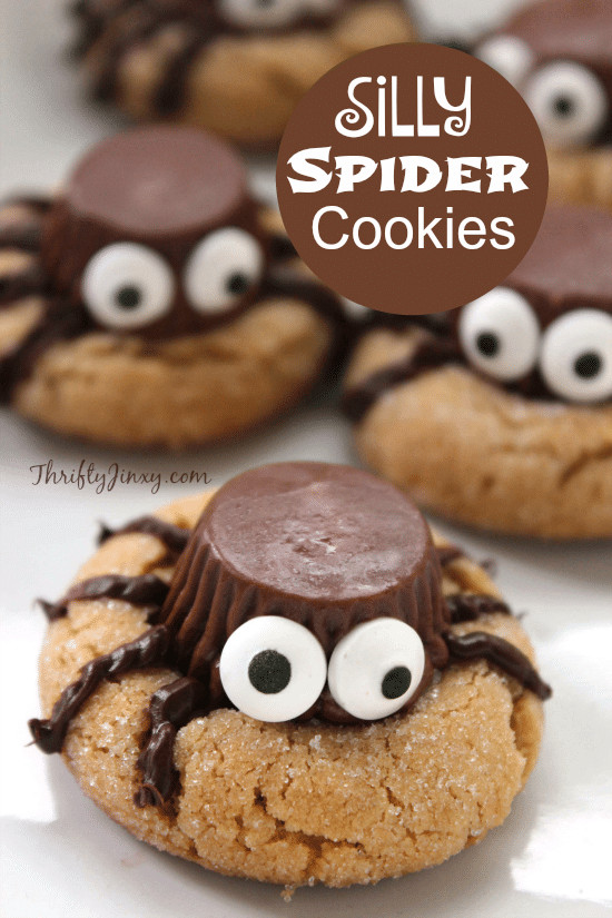 Recipes For Halloween Cookies
 Silly Halloween Spider Cookies Recipe Thrifty Jinxy