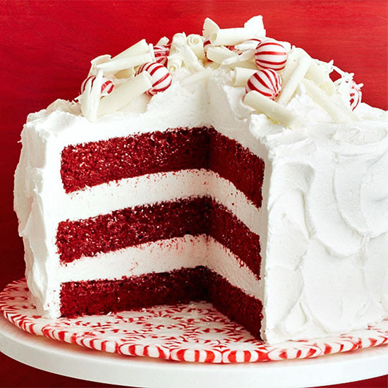 Red Velvet Christmas Cake
 Peppermint Red Velvet Cake