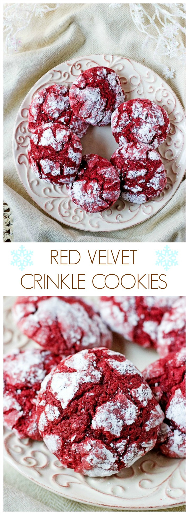 Red Velvet Christmas Cookies
 Red Velvet Crinkle Cookies Crunchy Creamy Sweet