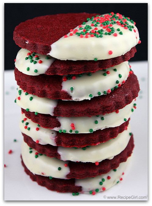 Red Velvet Christmas Cookies
 Christmas Cookie Exchange Red Velvet Shortbread Cookies