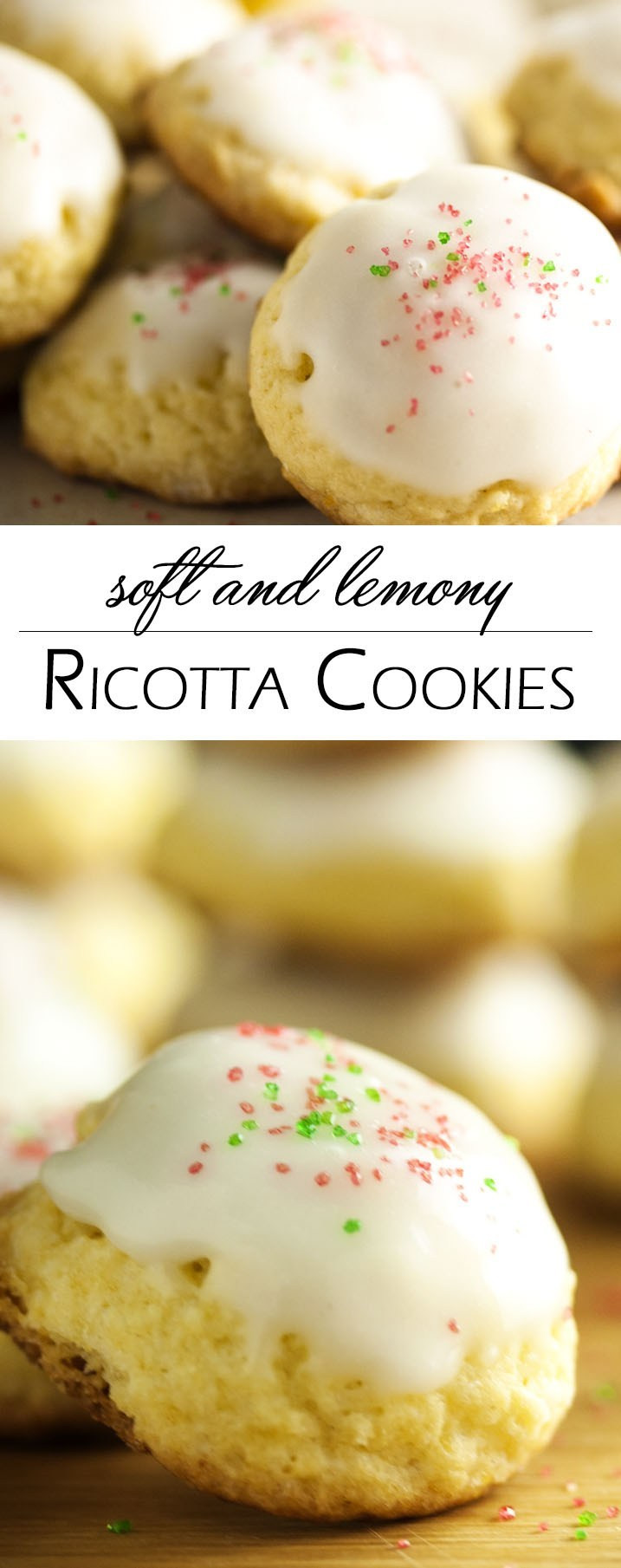 Ricotta Christmas Cookies
 Soft and Lemony Ricotta Cookies Just a Little Bit of Bacon