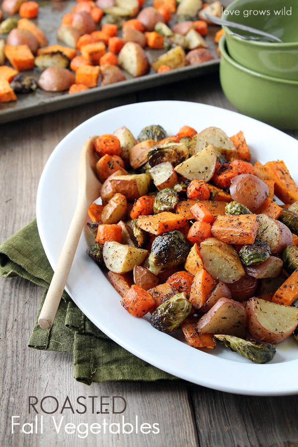 Roasted Fall Vegetables
 Slow Cooker Butter and Herb Turkey Breast Love Grows Wild