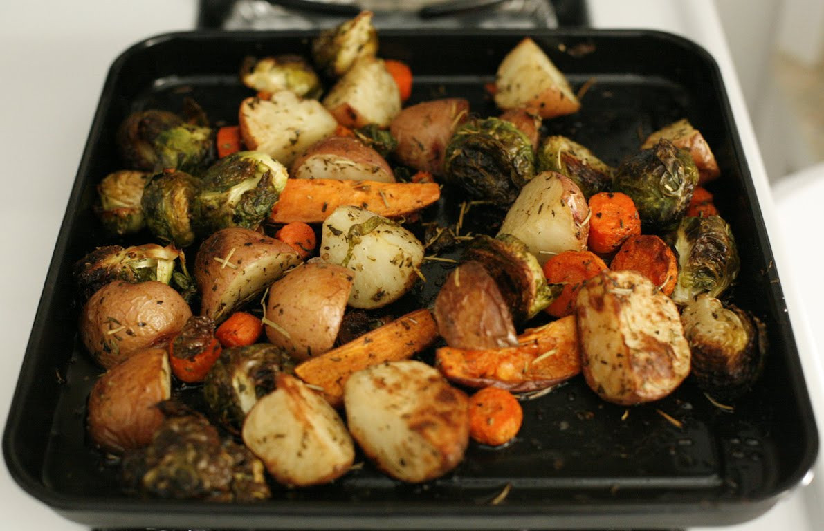 Roasted Fall Vegetables
 go vegan meow Roasted Fall Ve ables and Cornbread Stuffing