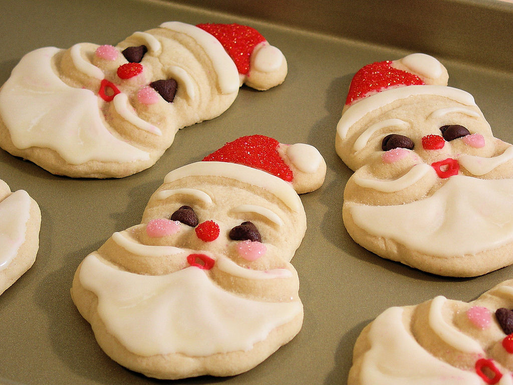 Santa Christmas Cookies
 Old Fashioned Jolly Santa Sugar & Spice Cookies Wicked