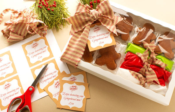 Send Christmas Cookies
 Gingerbread Cookie Recipe and Free Printable Tag
