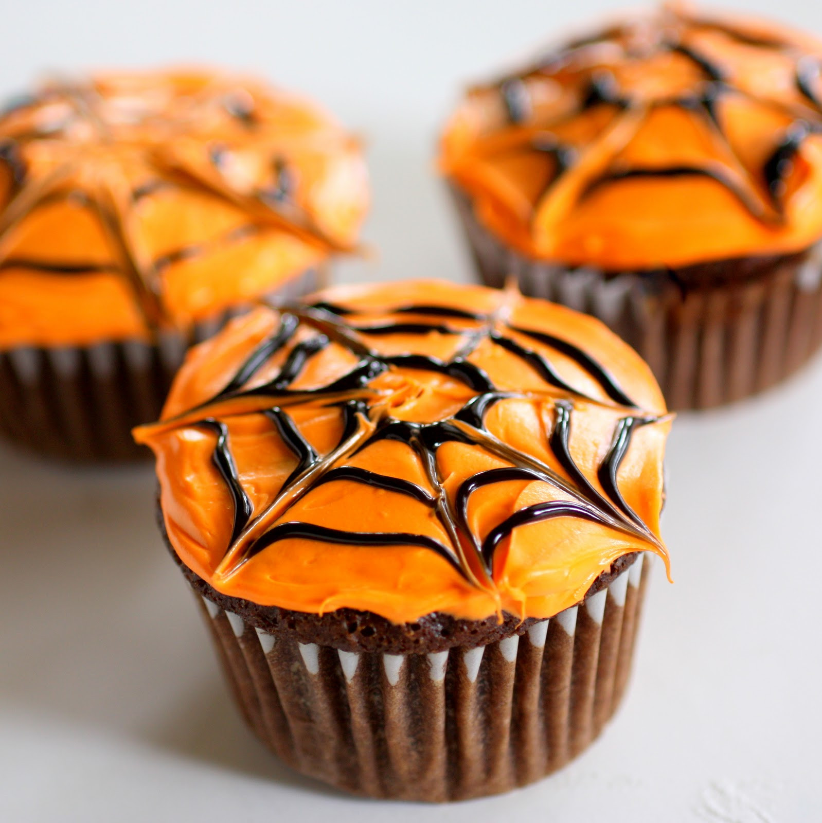 Simple Halloween Cupcakes
 Spiderweb Cupcakes The Girl Who Ate Everything