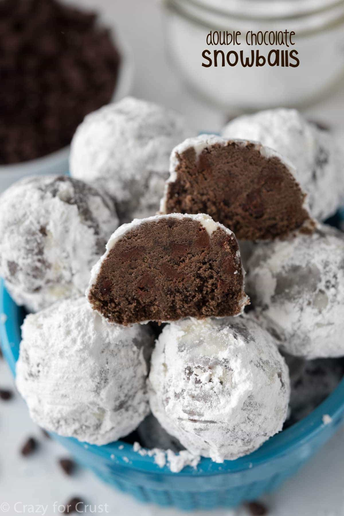 Snowball Christmas Cookies
 Double Chocolate Snowball Cookies Crazy for Crust